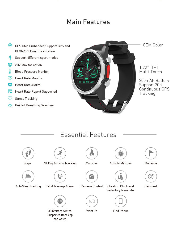 GPS Smart Watch - Precision Fitness and Health Companion